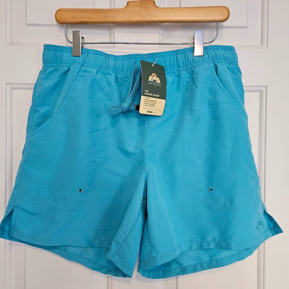 NWT EMS Quick Dry Hiking Water Shorts Women's Small Blue UPF 30 Lightweight